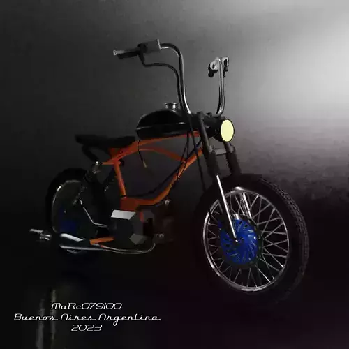 Motorized Bike Modified 48cc 3D model