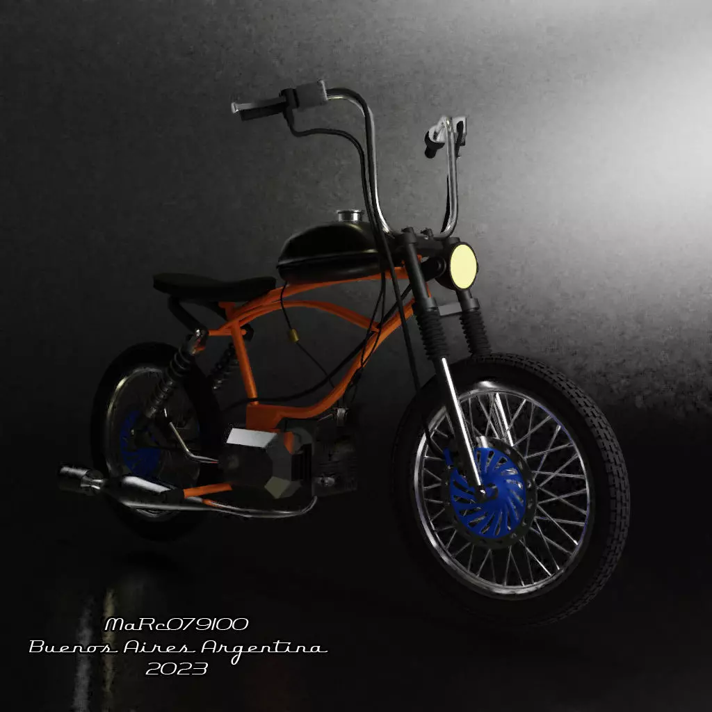 Motorized Bike Modified 48cc 3D model_0