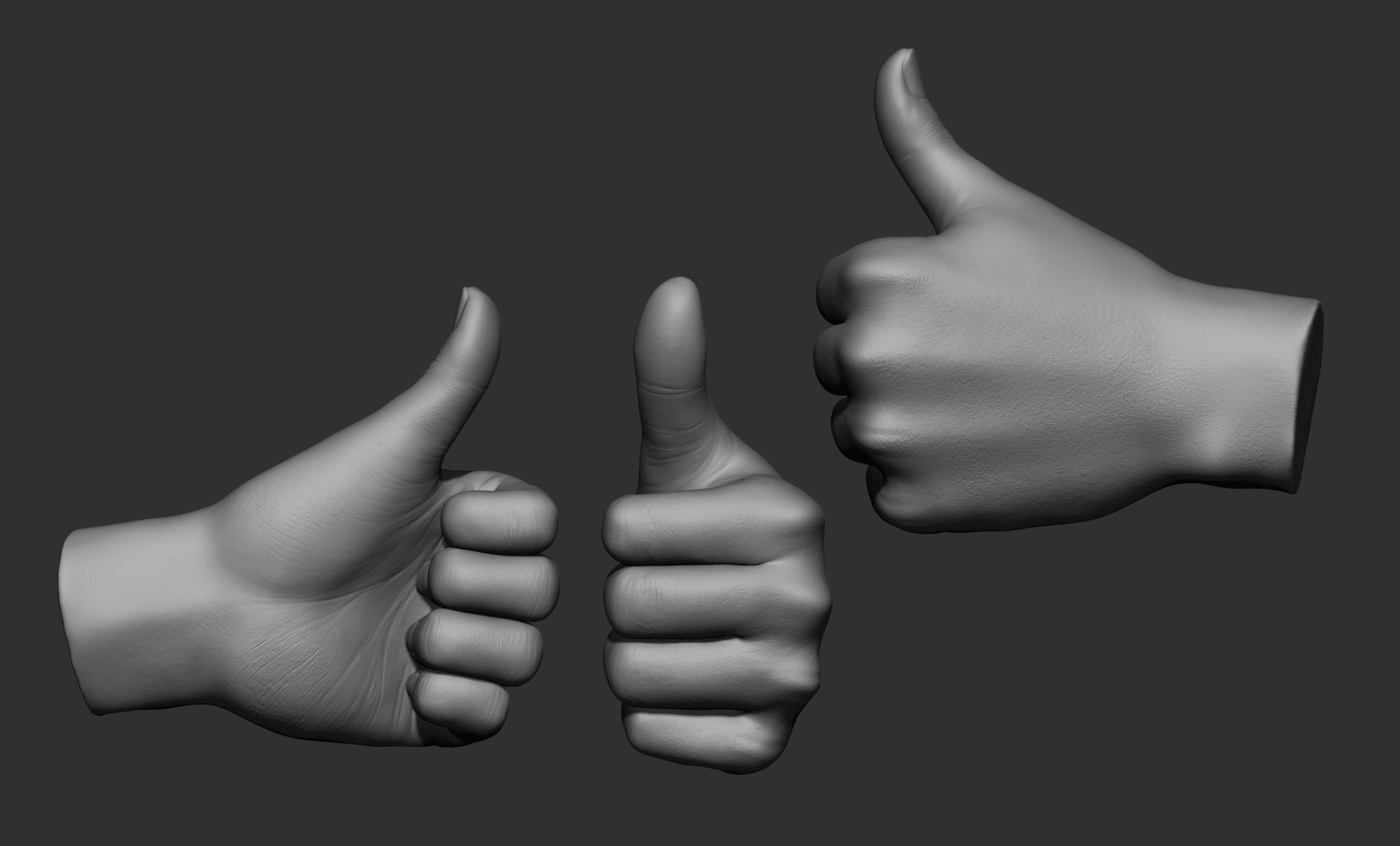 15 Female hand poses 3D model_6