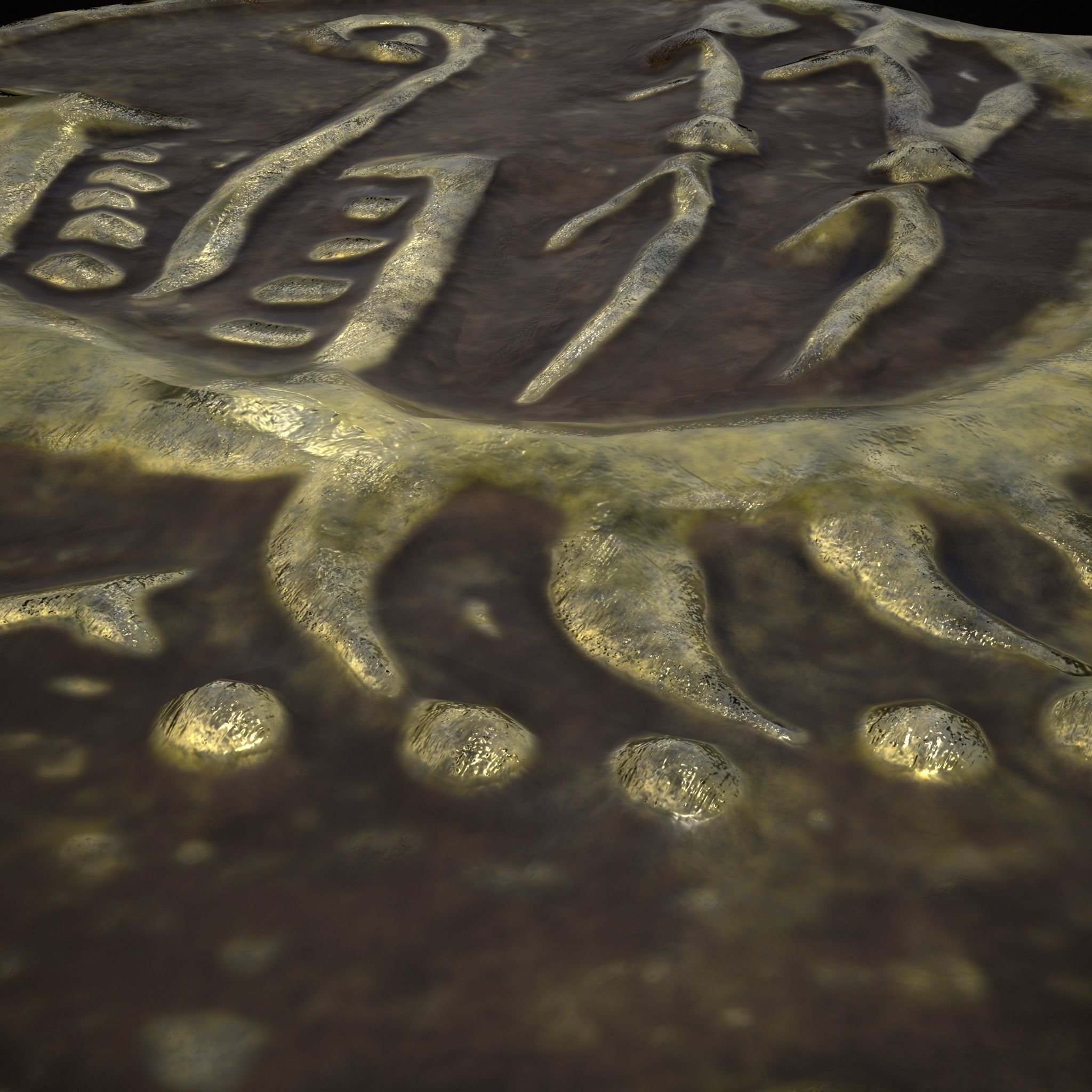 Viking Wolf Coin Low-poly 3D model_23