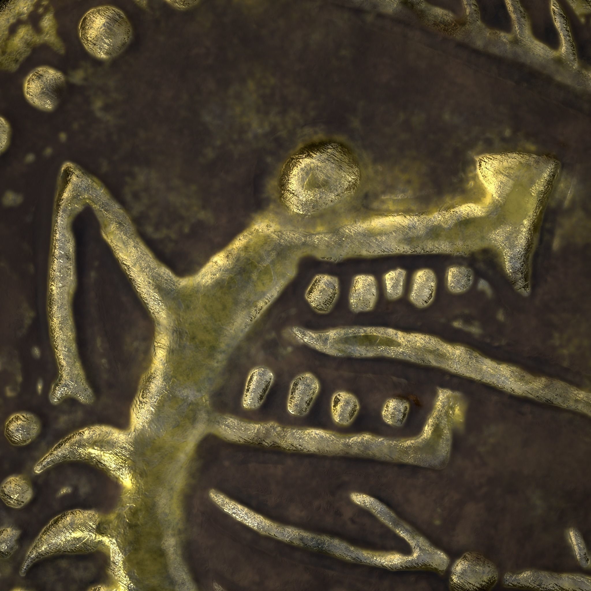 Viking Wolf Coin Low-poly 3D model_11