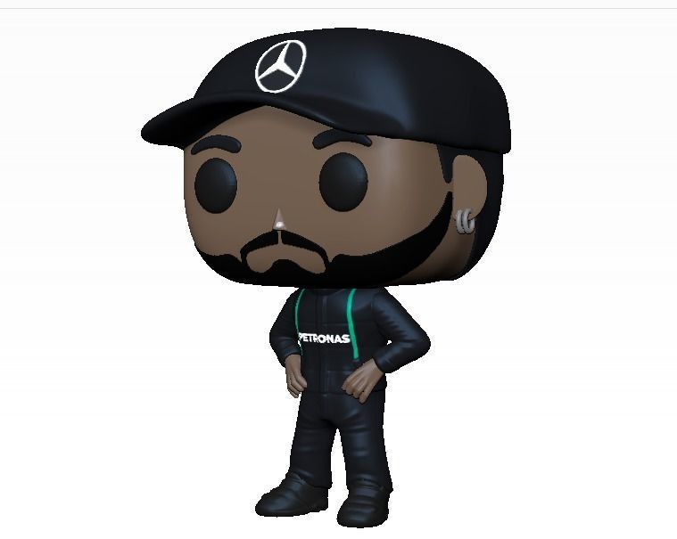 Funko Lewis Hamilton 3D print model_1