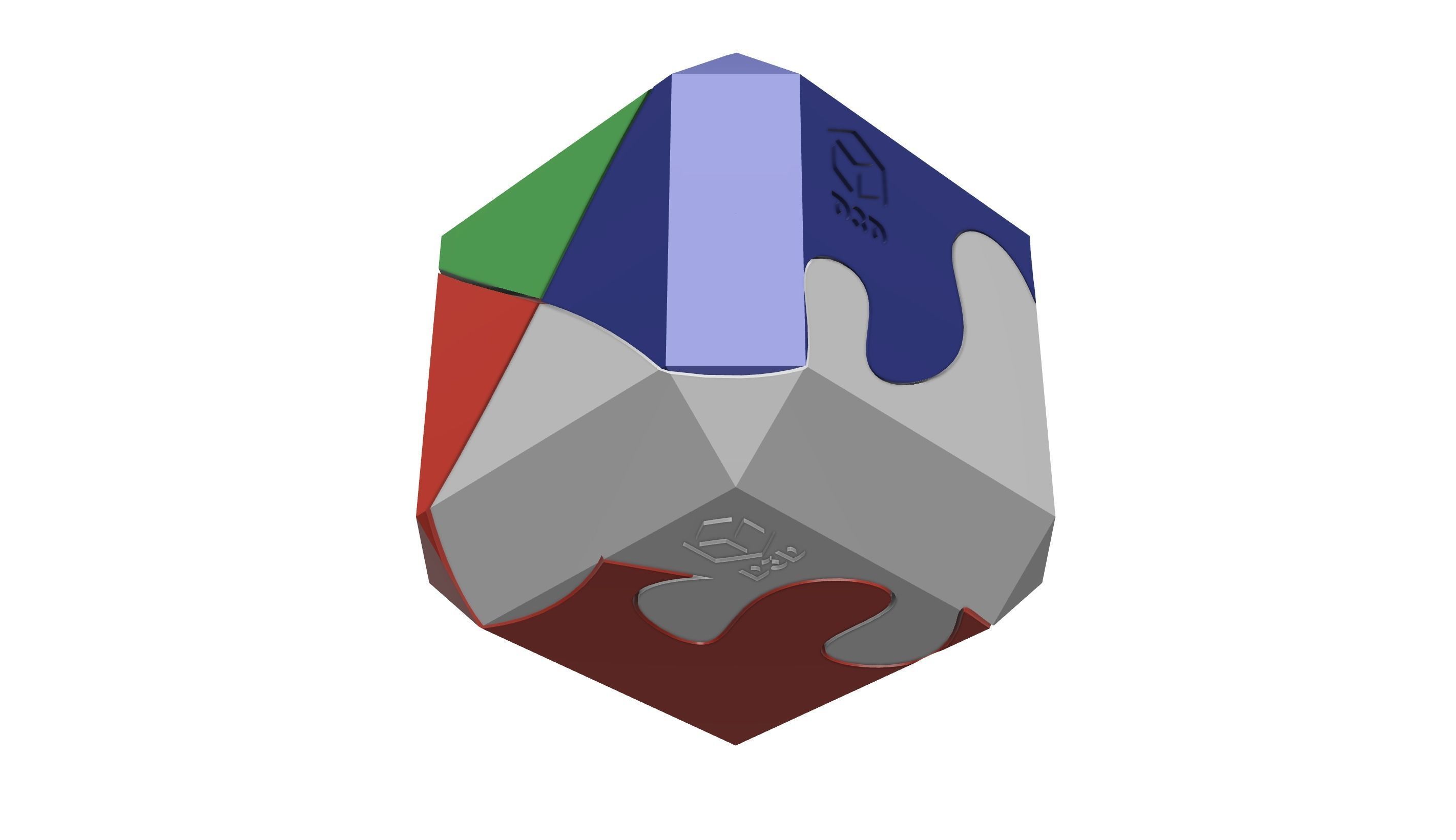 Cube Twist Puzzle V1 3D print model_12