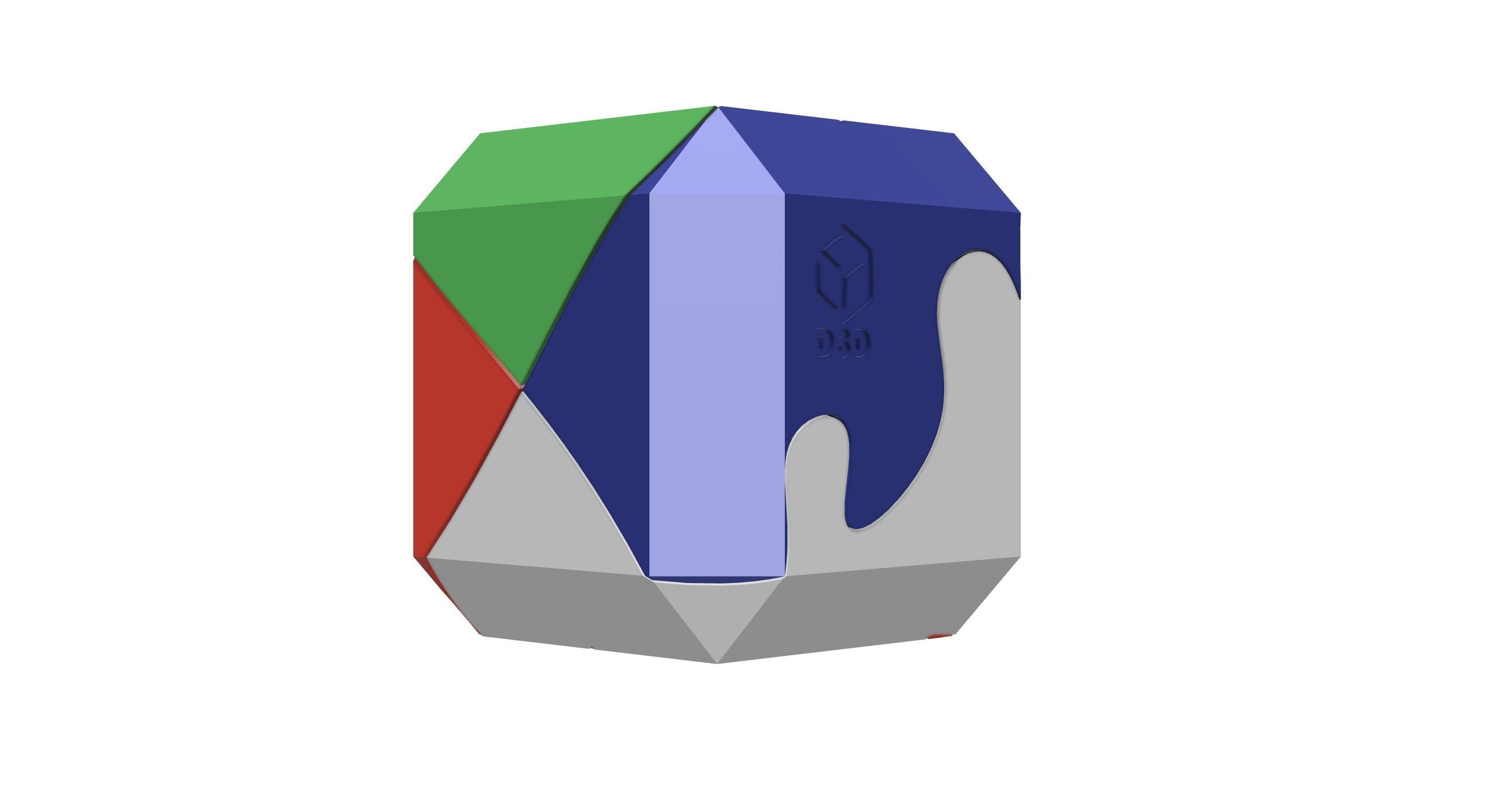 Cube Twist Puzzle V1 3D print model_11