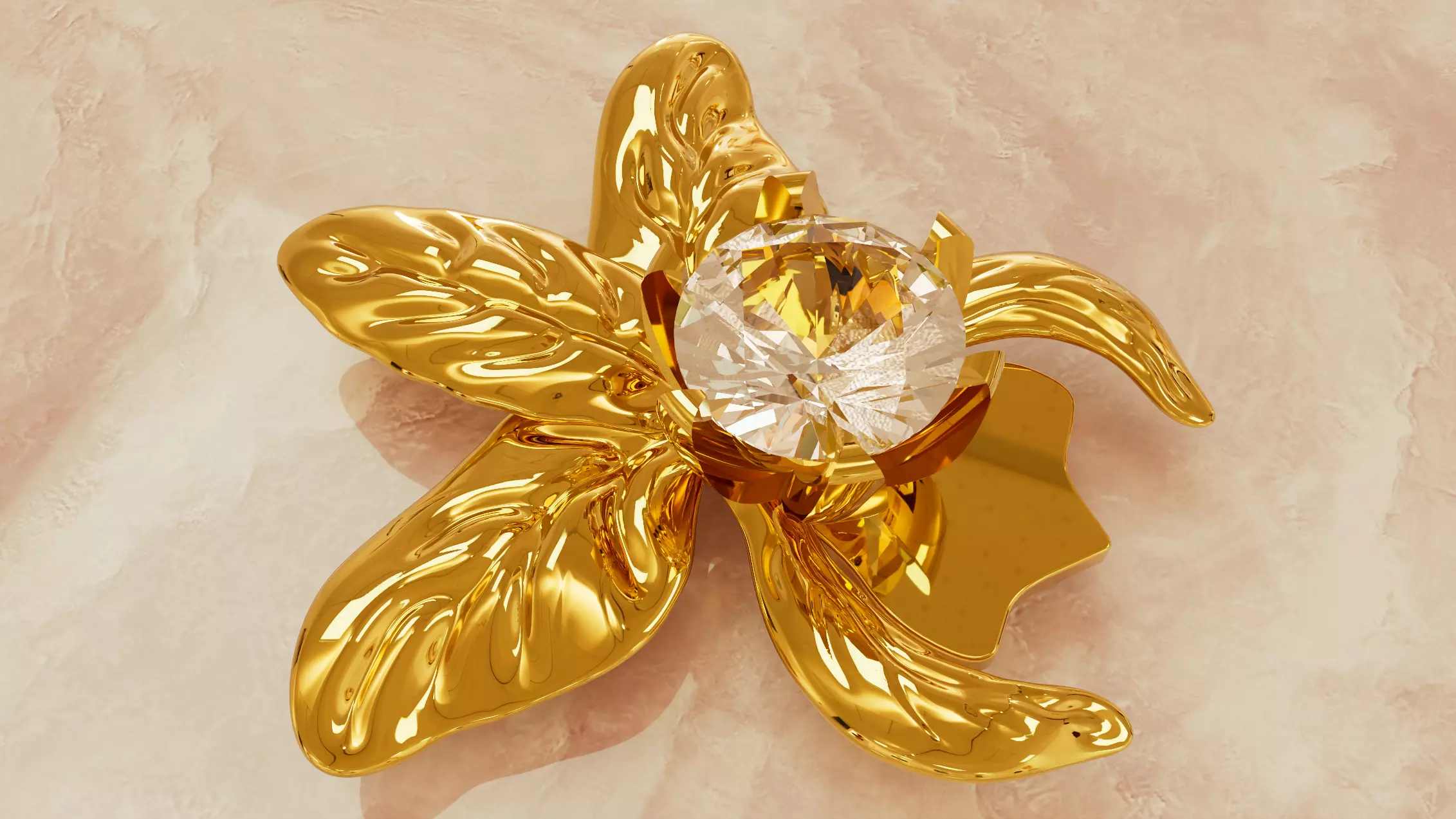 Cataleya Flower Jewellry - Cataleya Pendant  3D print model_0