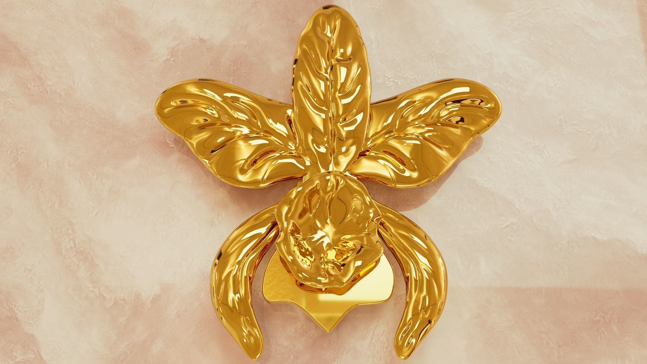 Cataleya Flower Jewellry - Cataleya Pendant  3D print model_2