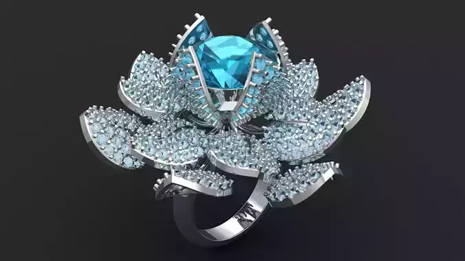 Diamond Flower Ring