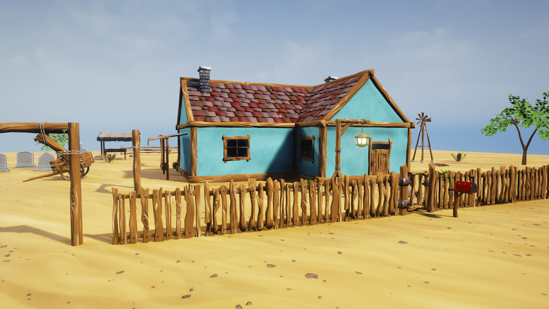 Stylized Village Pack Low-poly 3D model_10