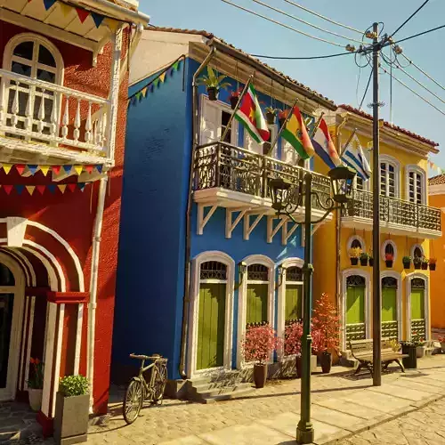SOUTH AMERICAN BUILDING 002 Low-poly 3D model