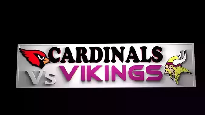 Cardinals Vs Vikings 3D print model