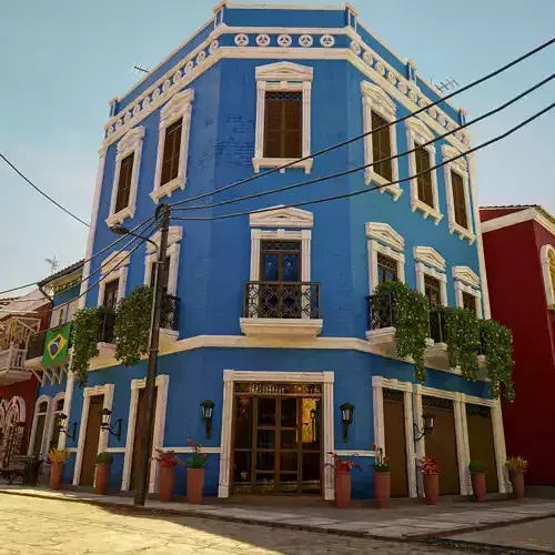 SOUTH AMERICAN BUILDING 007 Low-poly 3D model