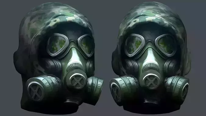 Helmet 3d model military combat Military Low-poly 3D model