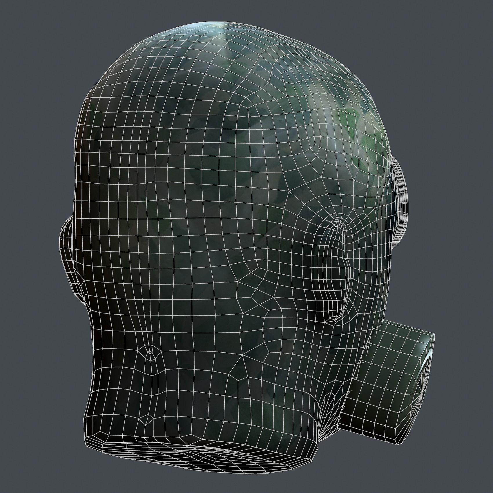 Helmet 3d model military combat Military Low-poly 3D model Low-poly 3D model_8