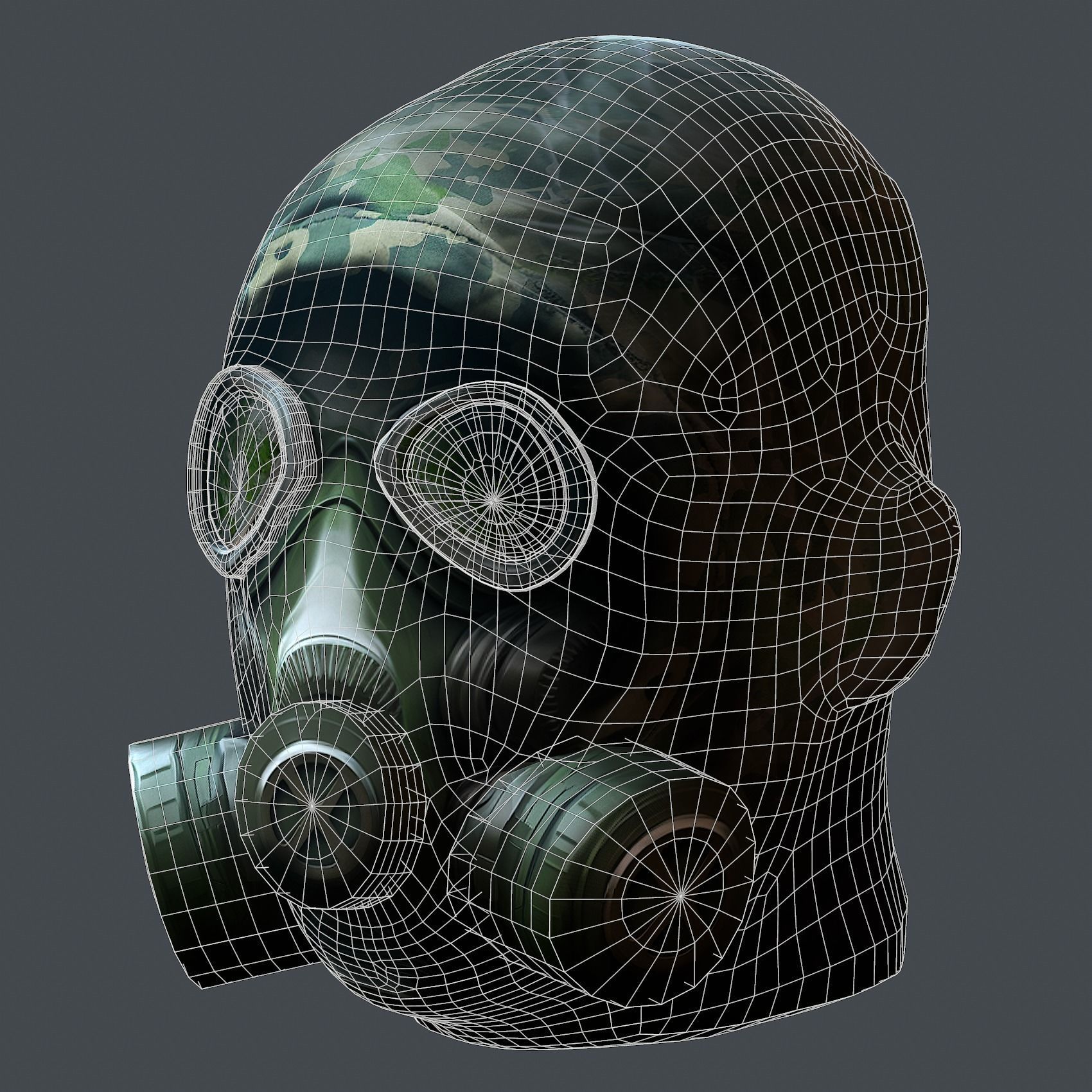 Helmet 3d model military combat Military Low-poly 3D model Low-poly 3D model_9