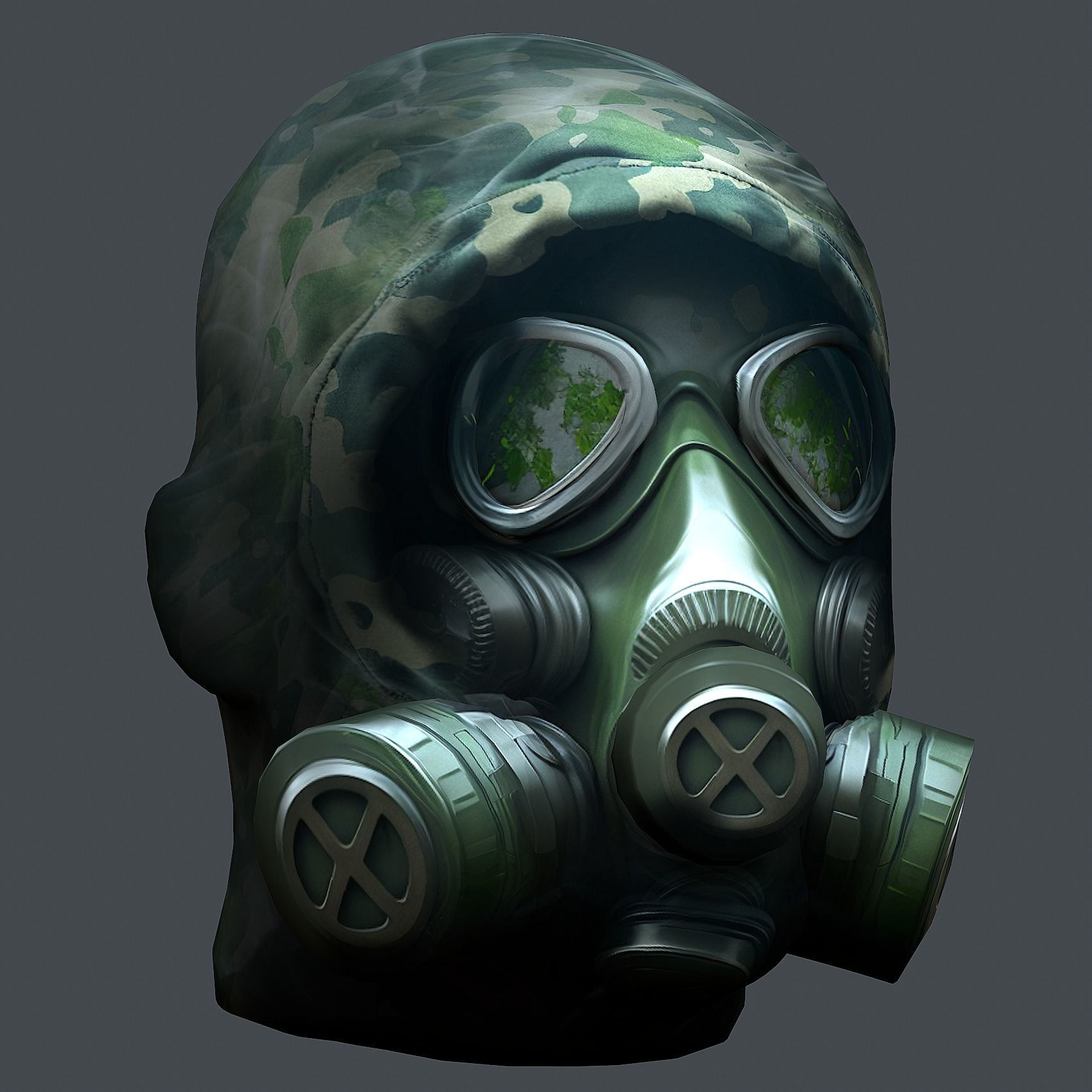 Helmet 3d model military combat Military Low-poly 3D model Low-poly 3D model_2