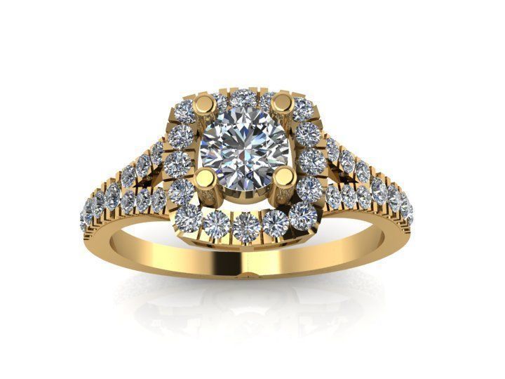 Diamond Ring 3D print model_2