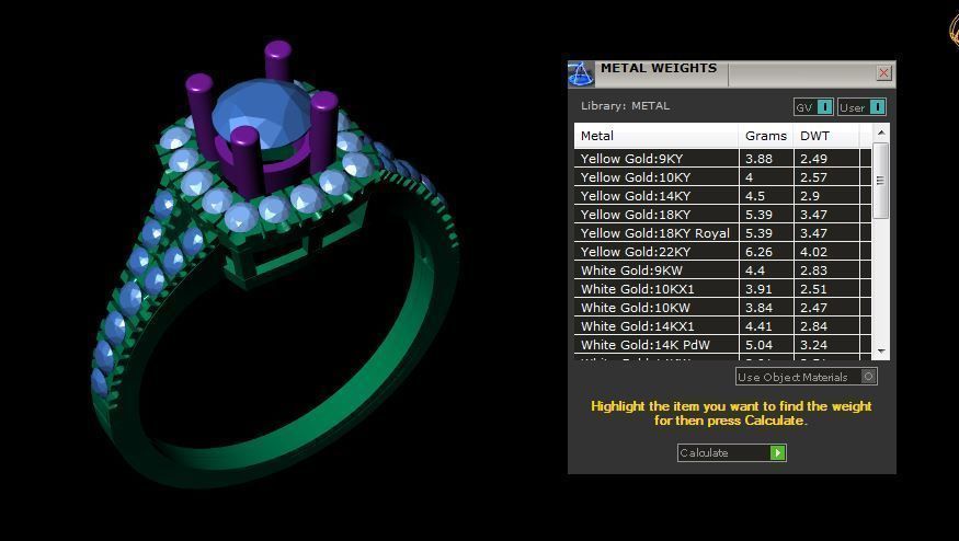 Diamond Ring 3D print model_3