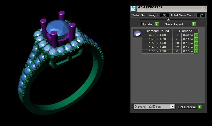 Diamond Ring 3D print model_4