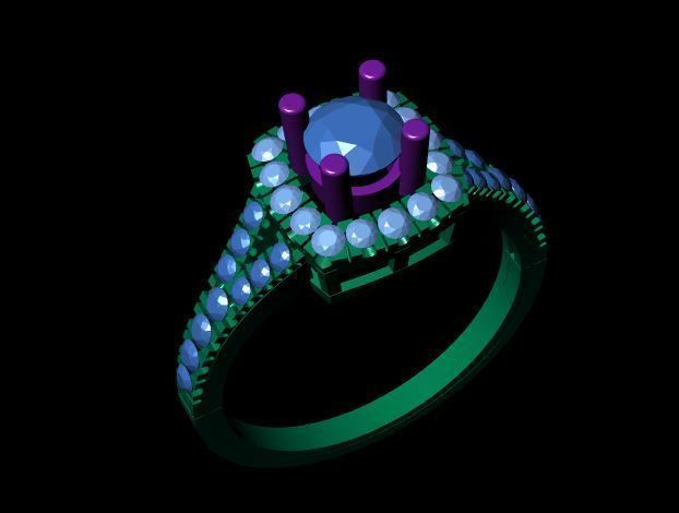 Diamond Ring 3D print model_6