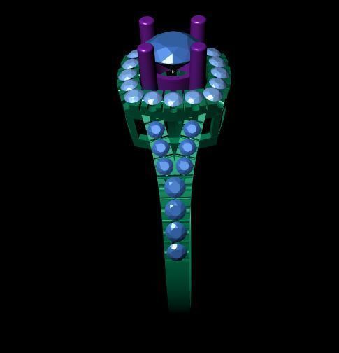 Diamond Ring 3D print model_5