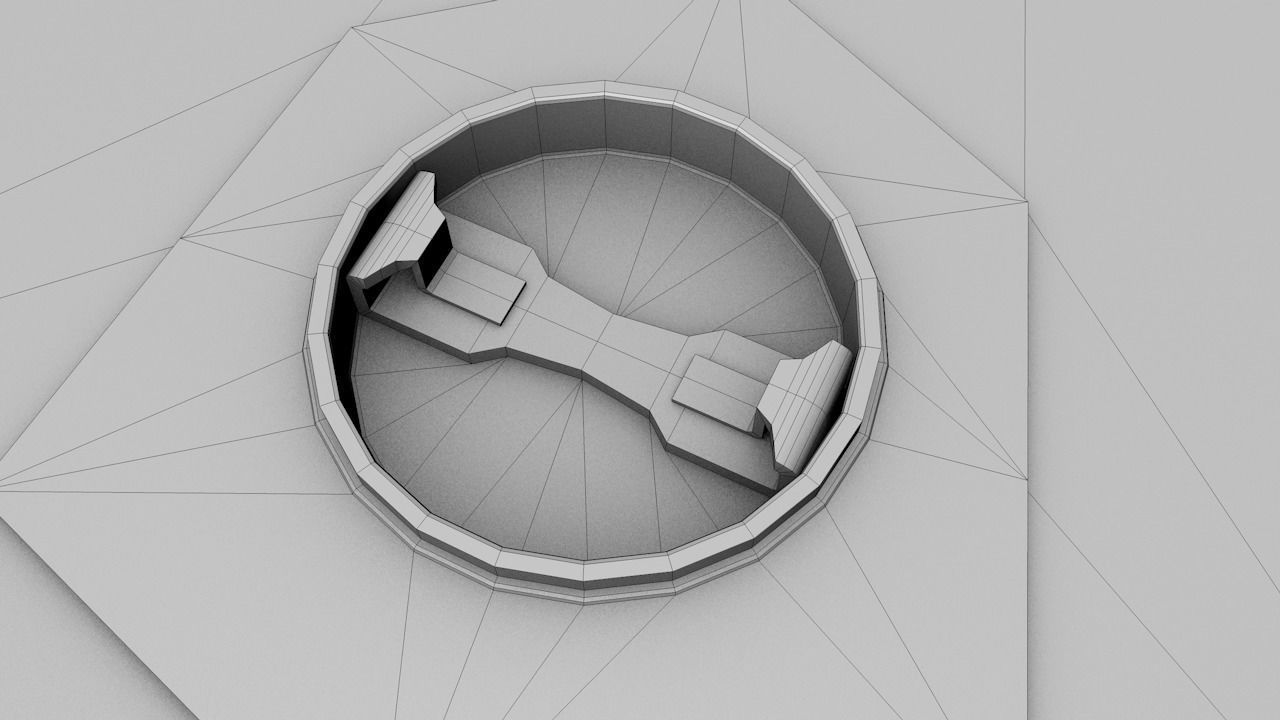 Set of barrels Low-poly 3D model_52
