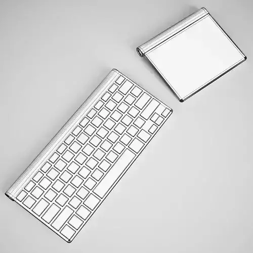 CGAxis Keyboard with Touchpad 3D model