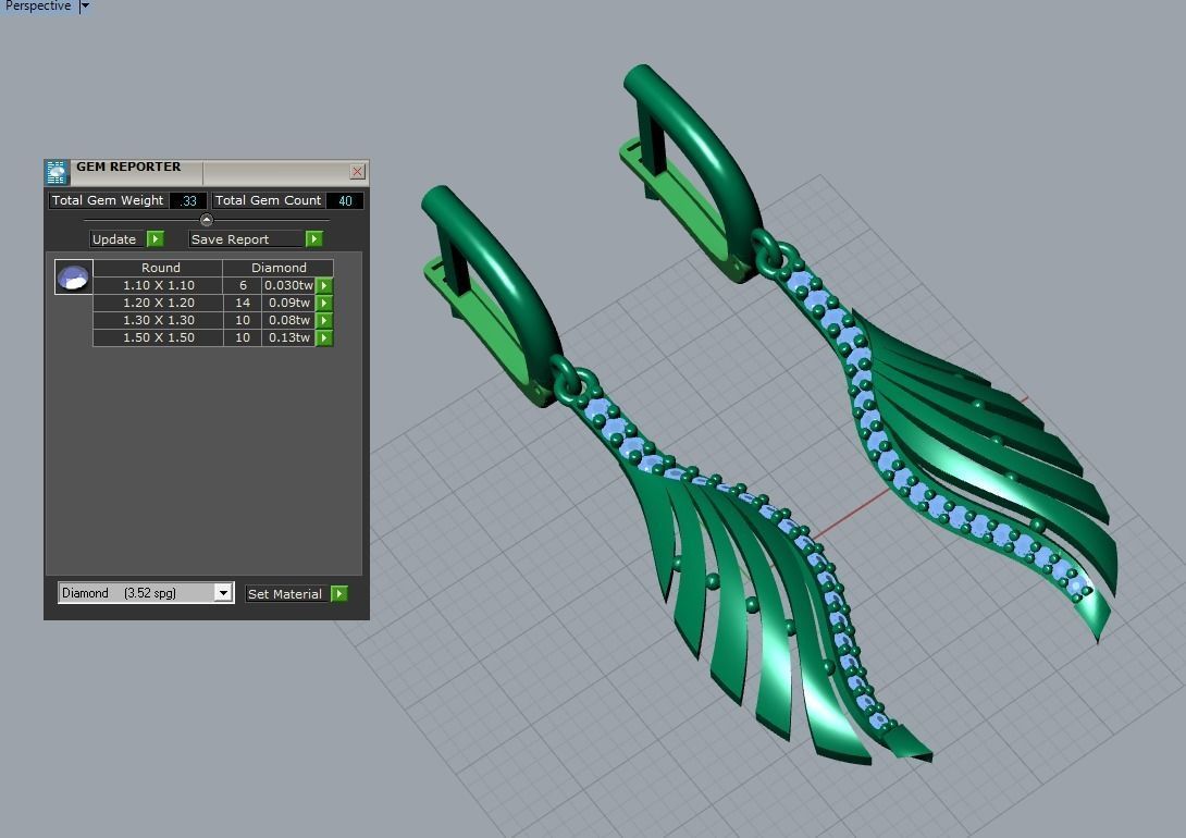 earrings 3D print model_4