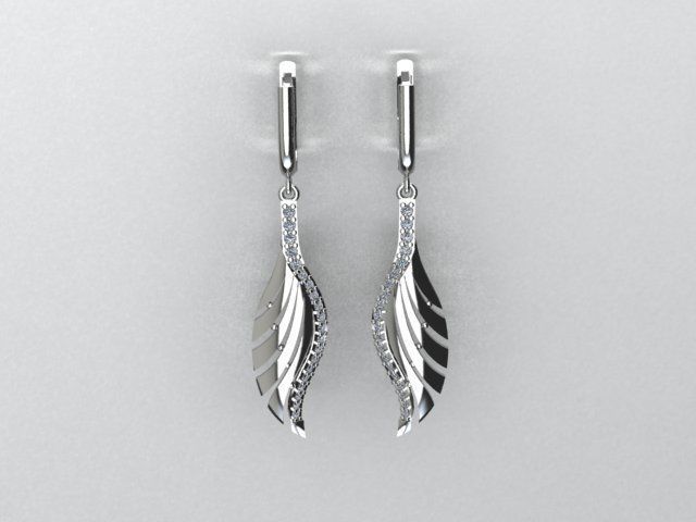 earrings 3D print model_1