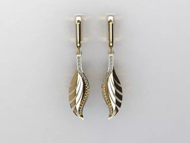 earrings 3D print model_0