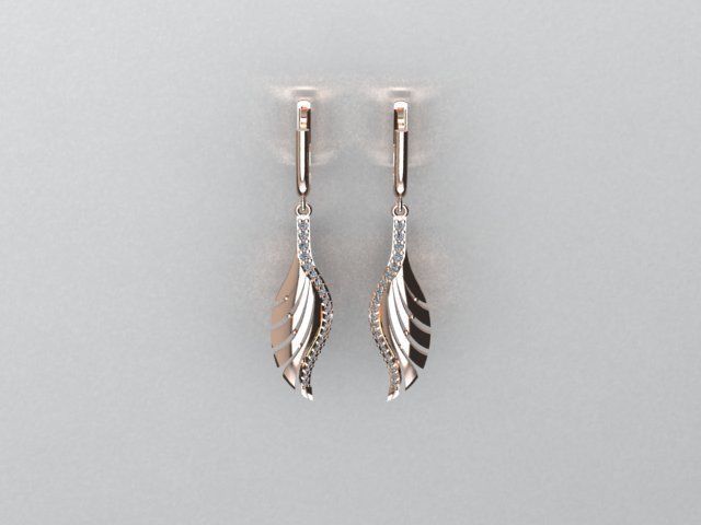 earrings 3D print model_2