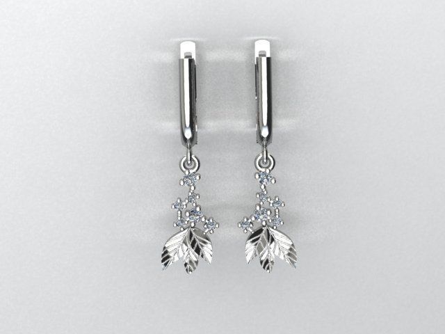 earrings 3D print model_1