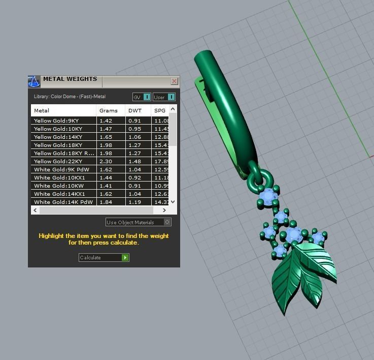 earrings 3D print model_6