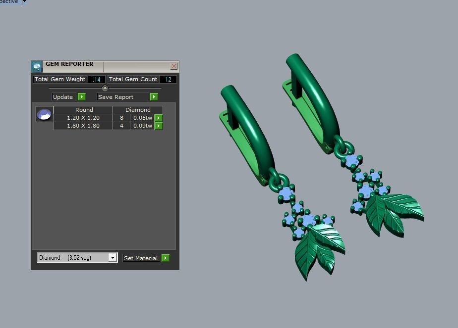 earrings 3D print model_4