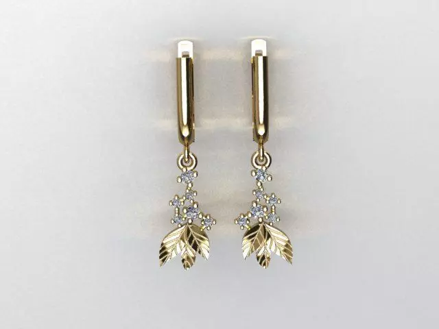 earrings 3D print model_0