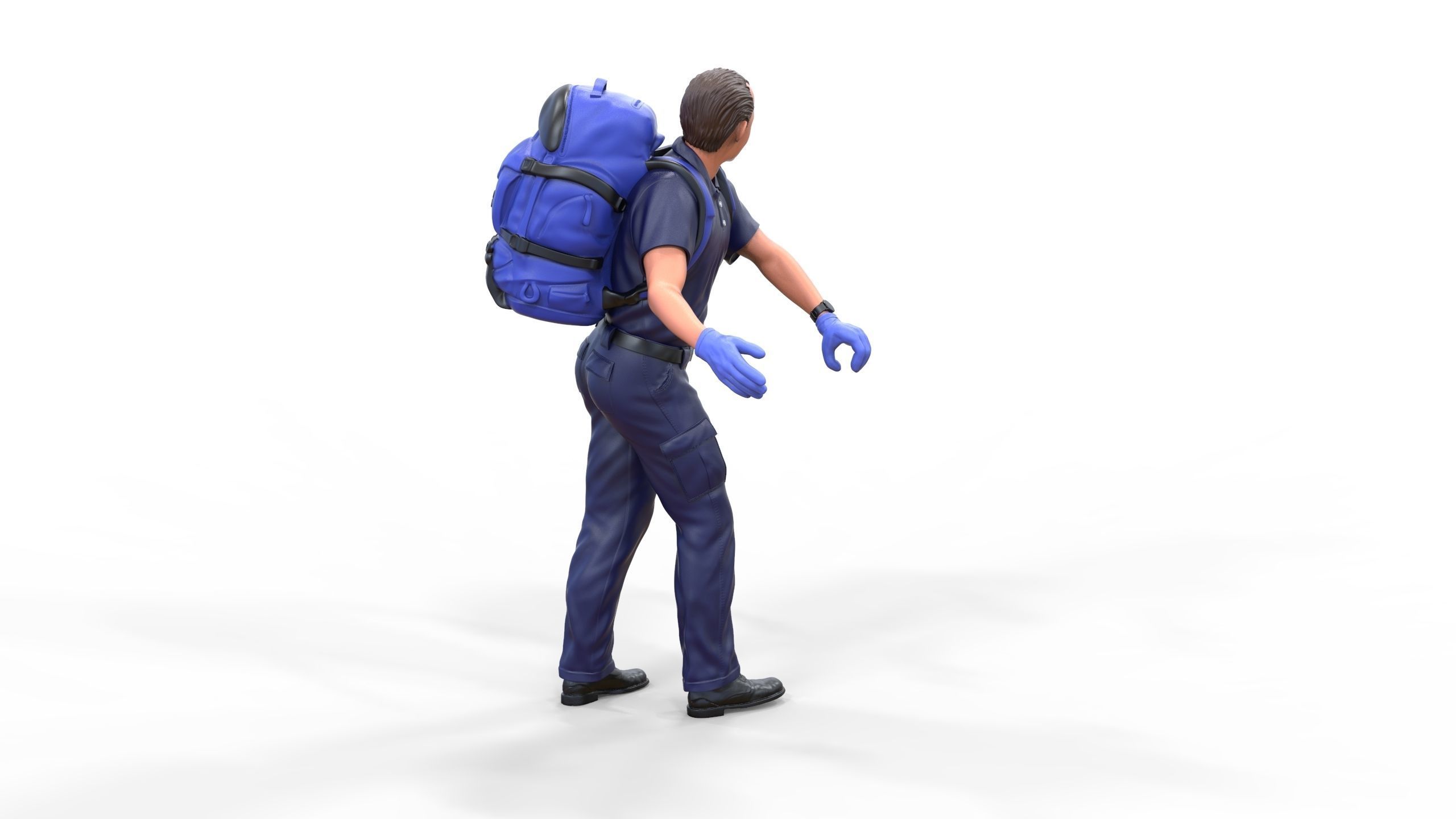 N4 paramedic emergency service with backpack 3D print model_21