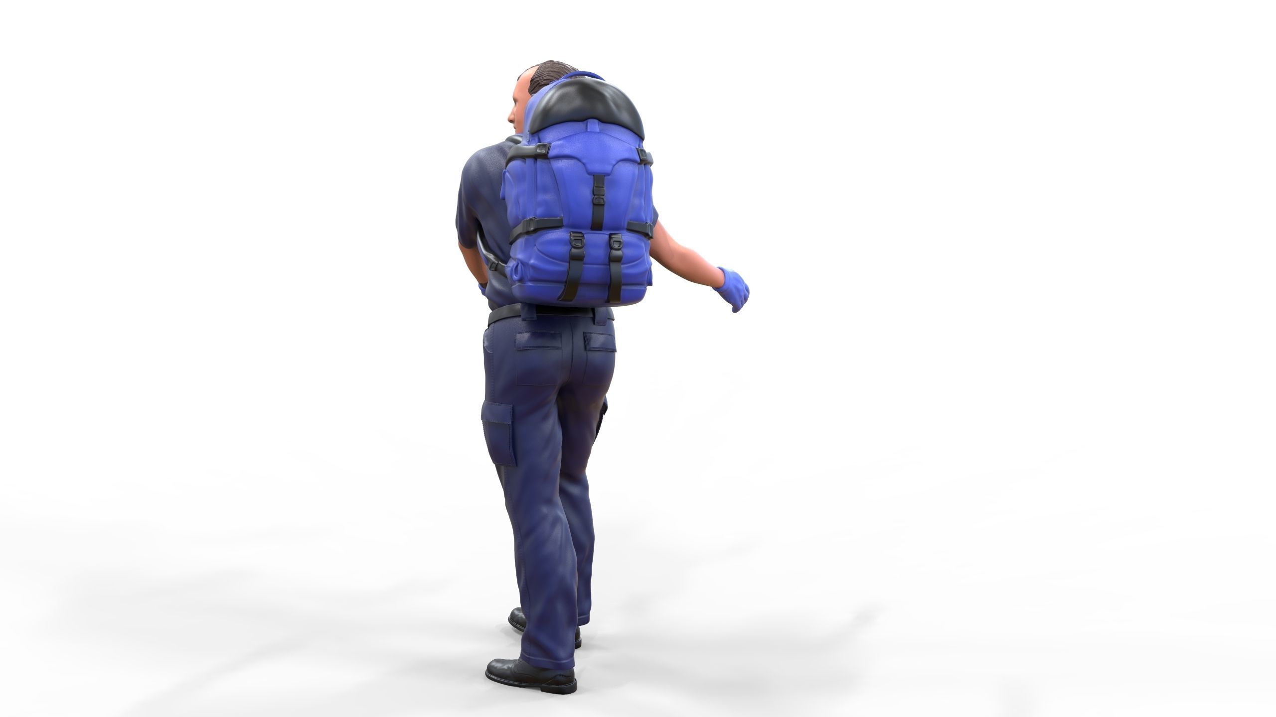 N4 paramedic emergency service with backpack 3D print model_10