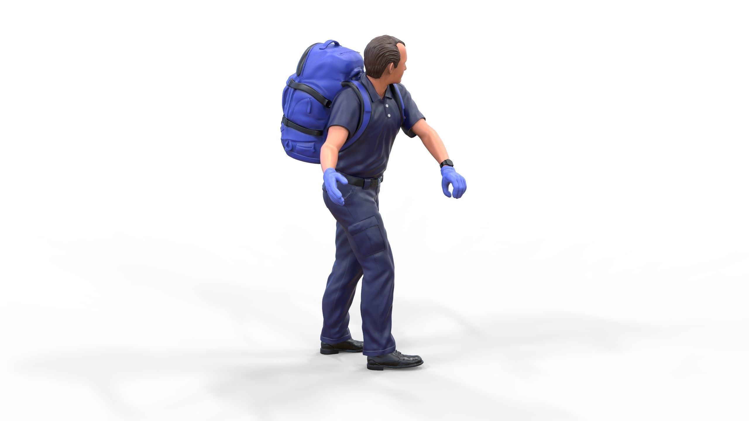 N4 paramedic emergency service with backpack 3D print model_24