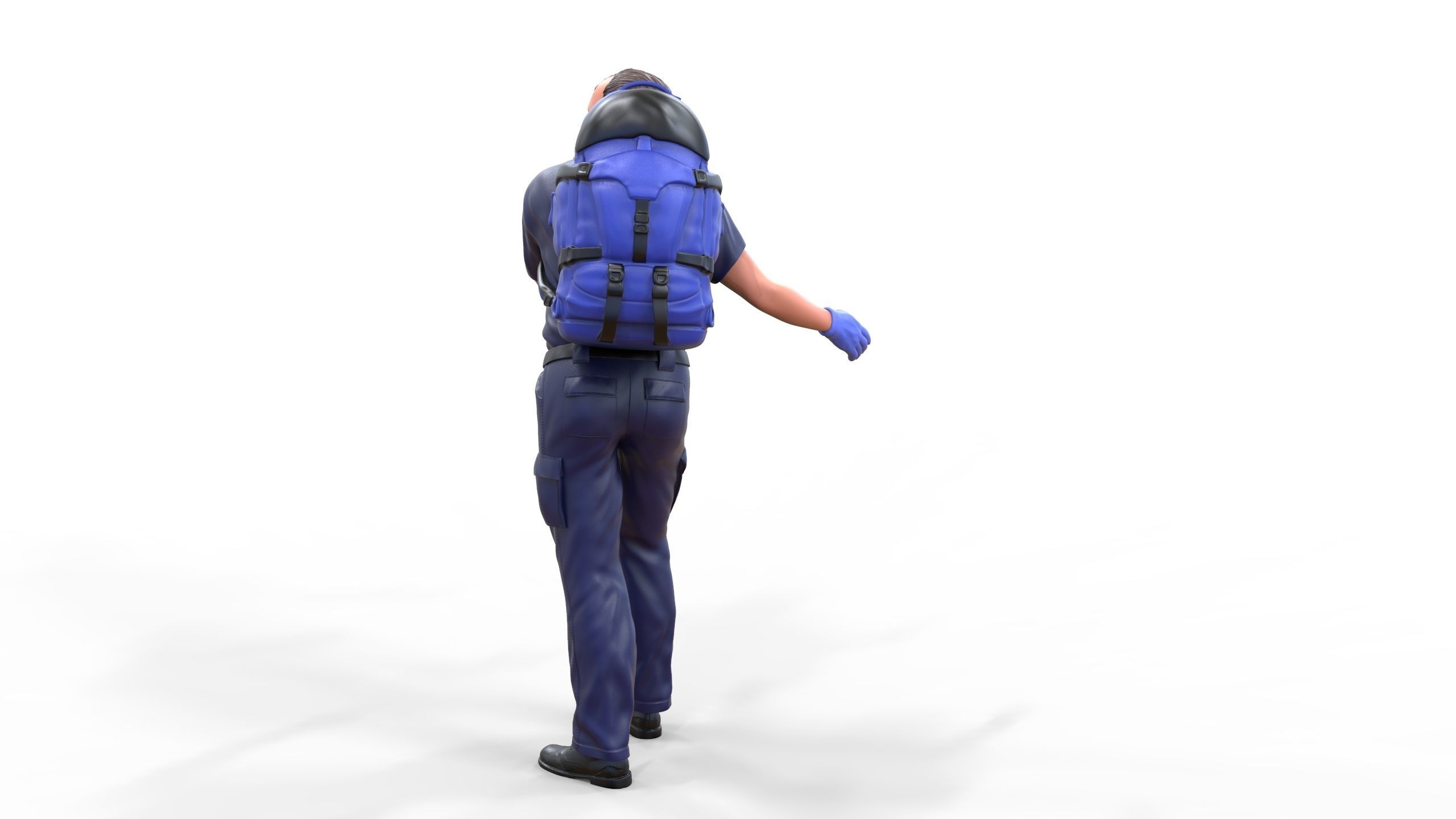 N4 paramedic emergency service with backpack 3D print model_11