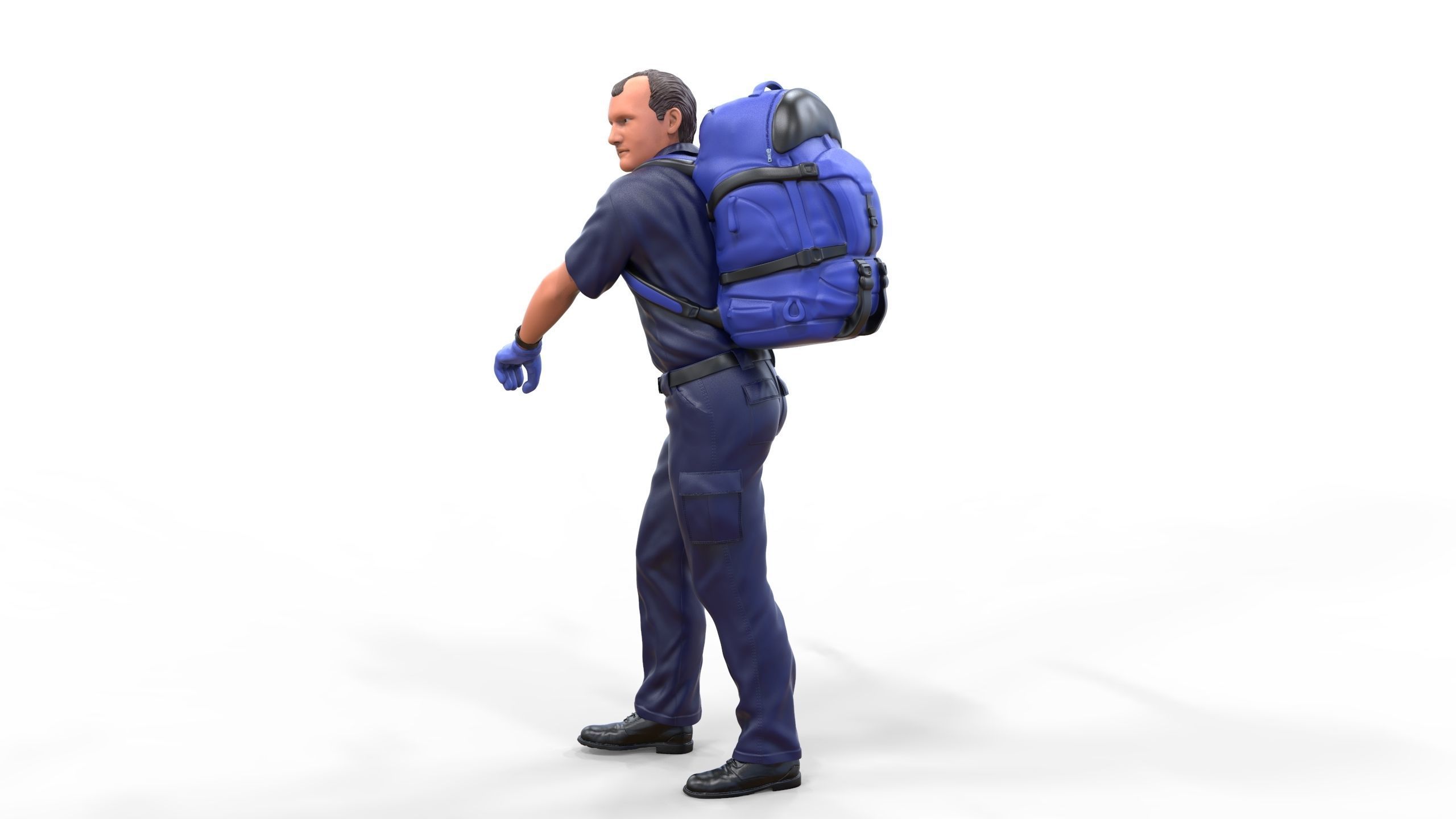 N4 paramedic emergency service with backpack 3D print model_5