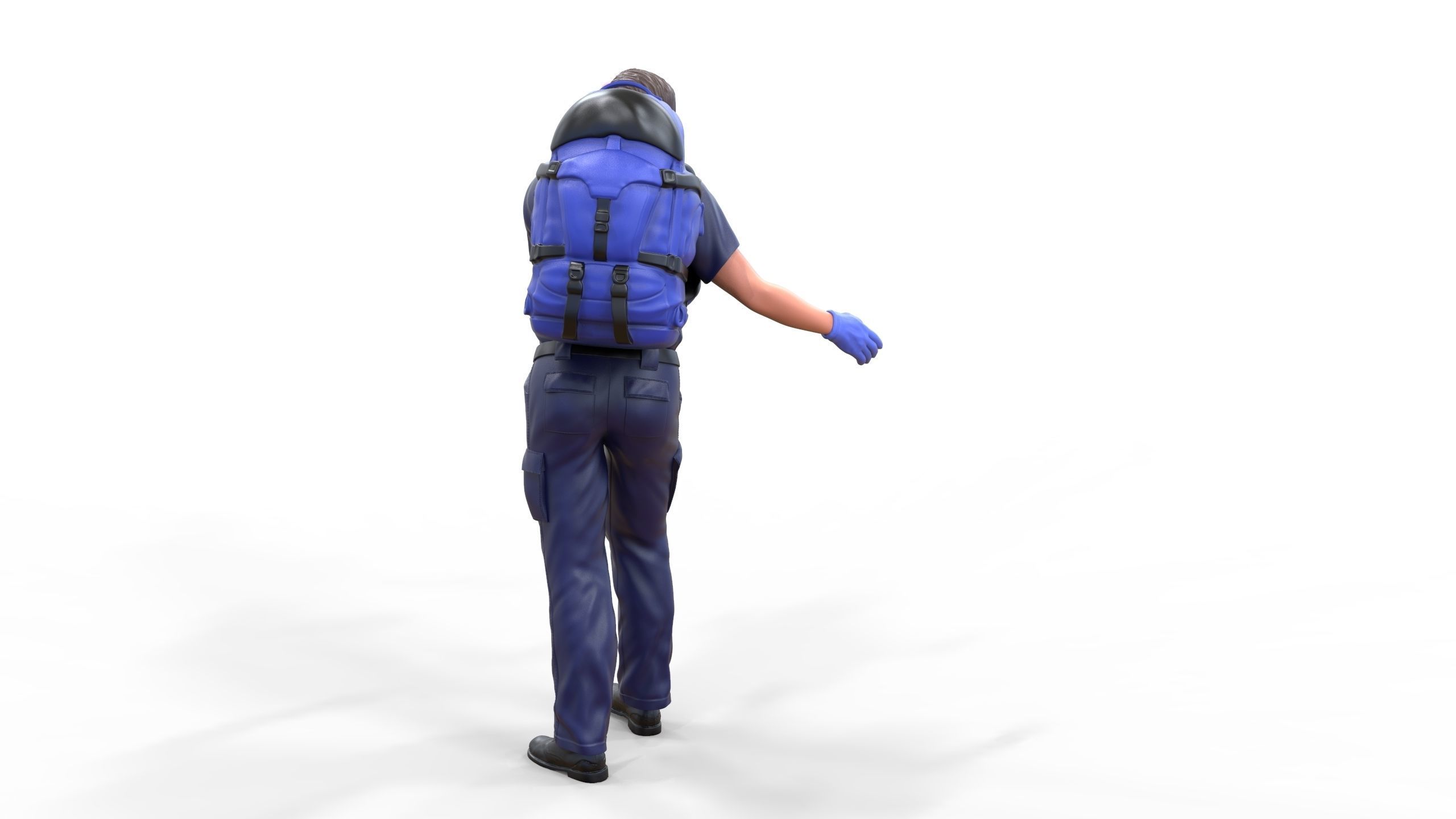 N4 paramedic emergency service with backpack 3D print model_12