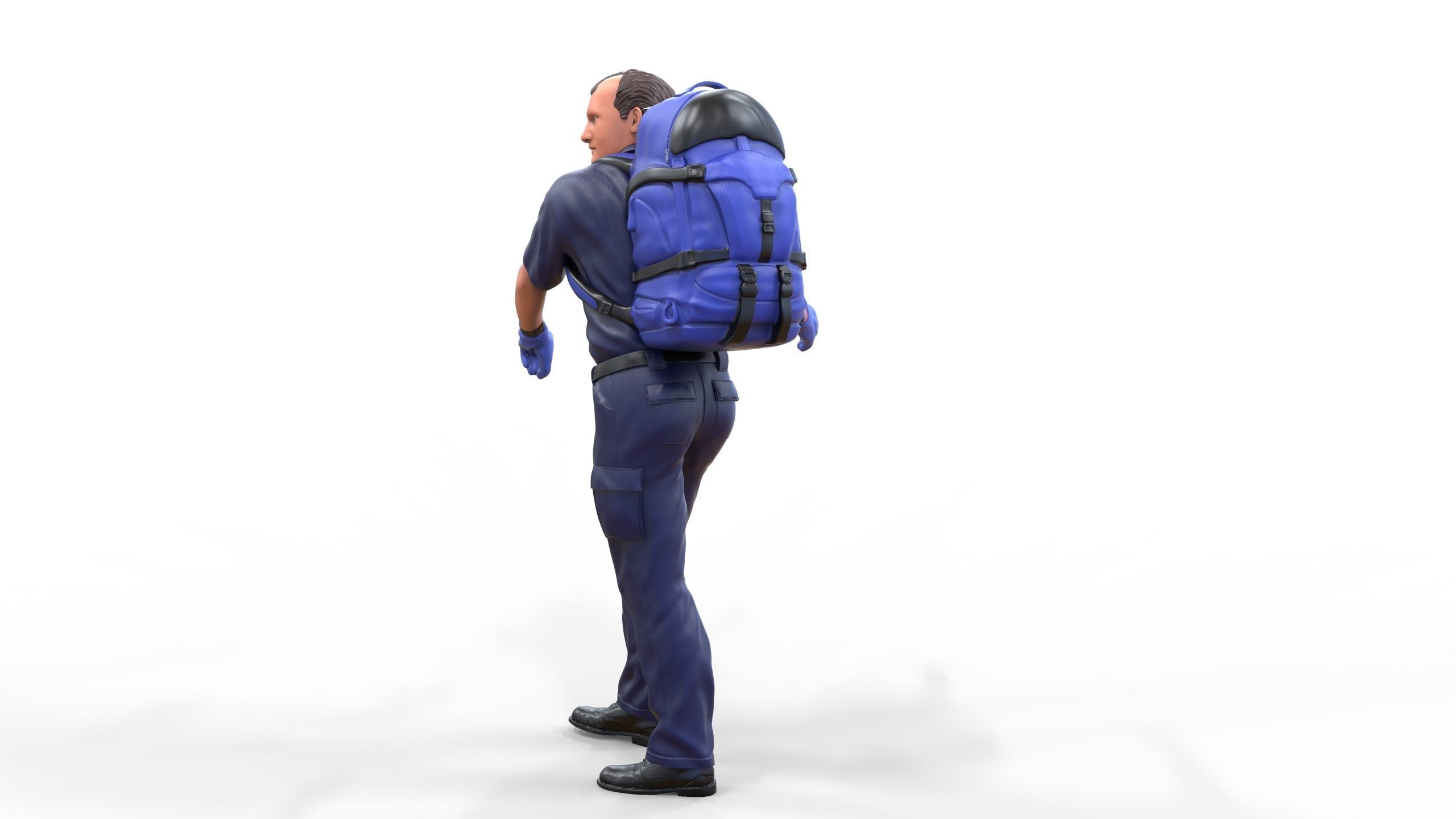 N4 paramedic emergency service with backpack 3D print model_8