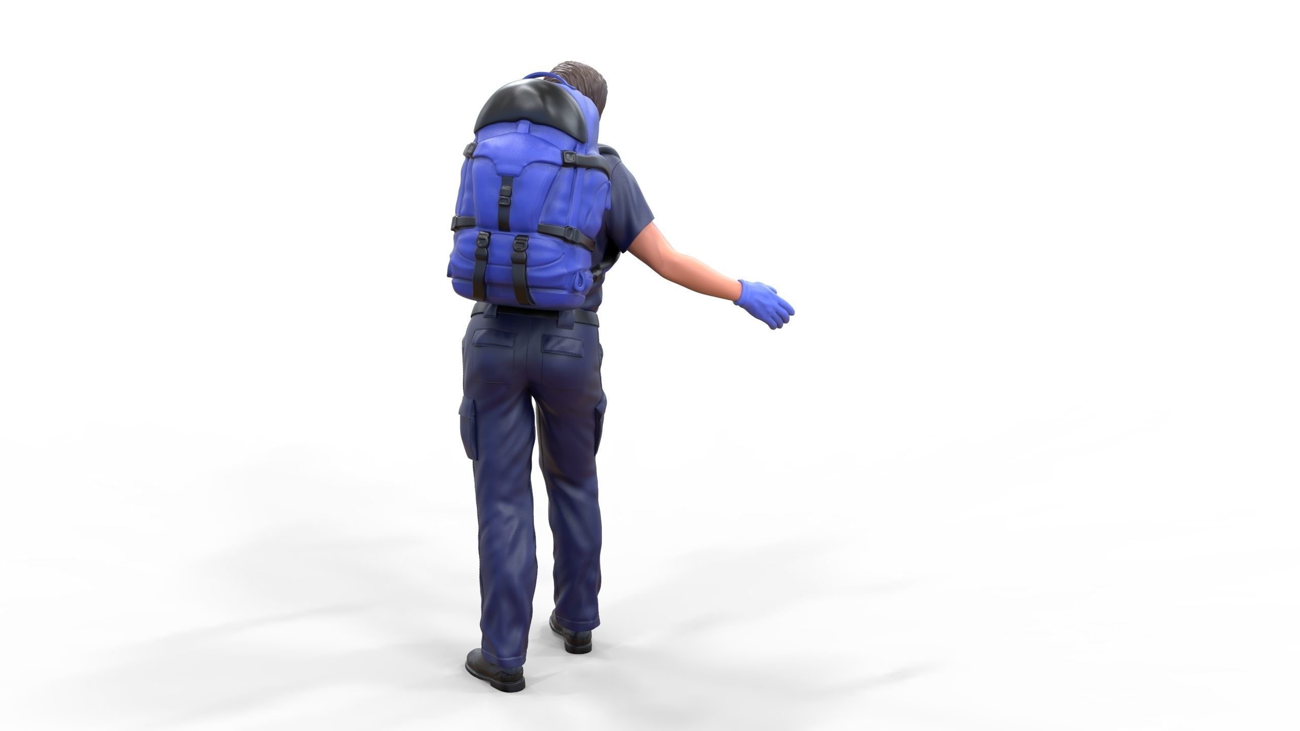 N4 paramedic emergency service with backpack 3D print model_13