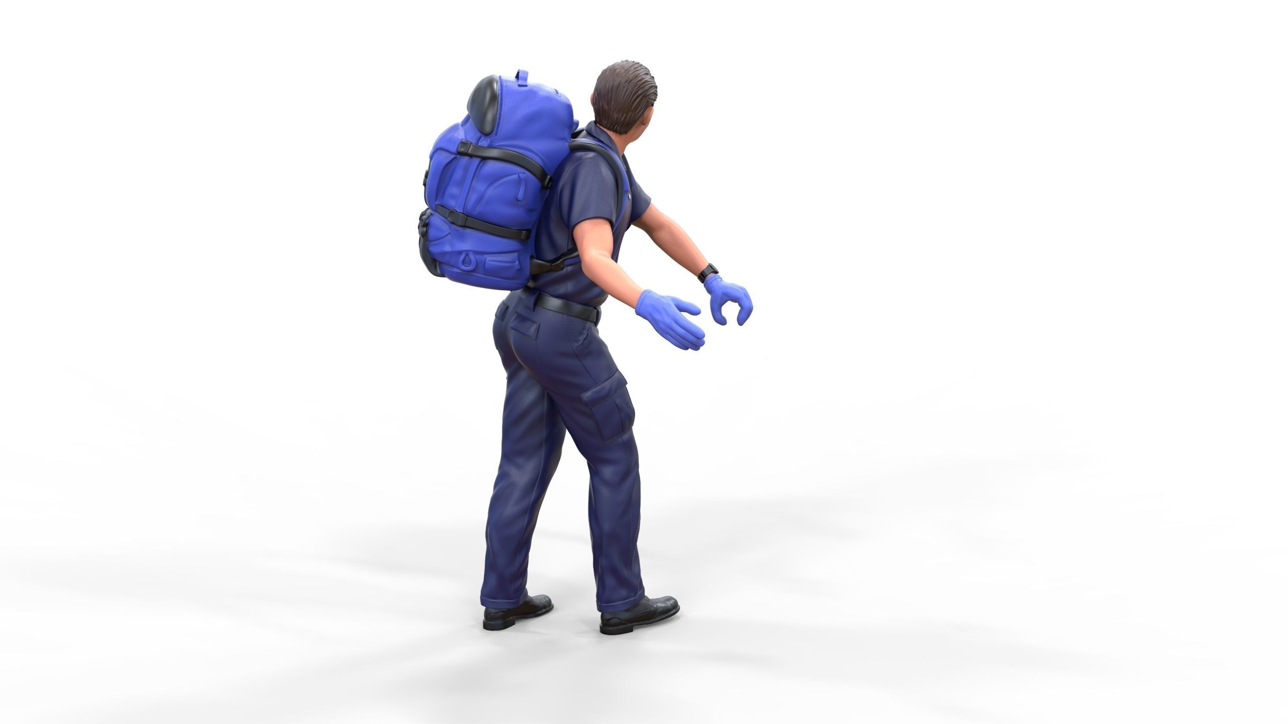 N4 paramedic emergency service with backpack 3D print model_20