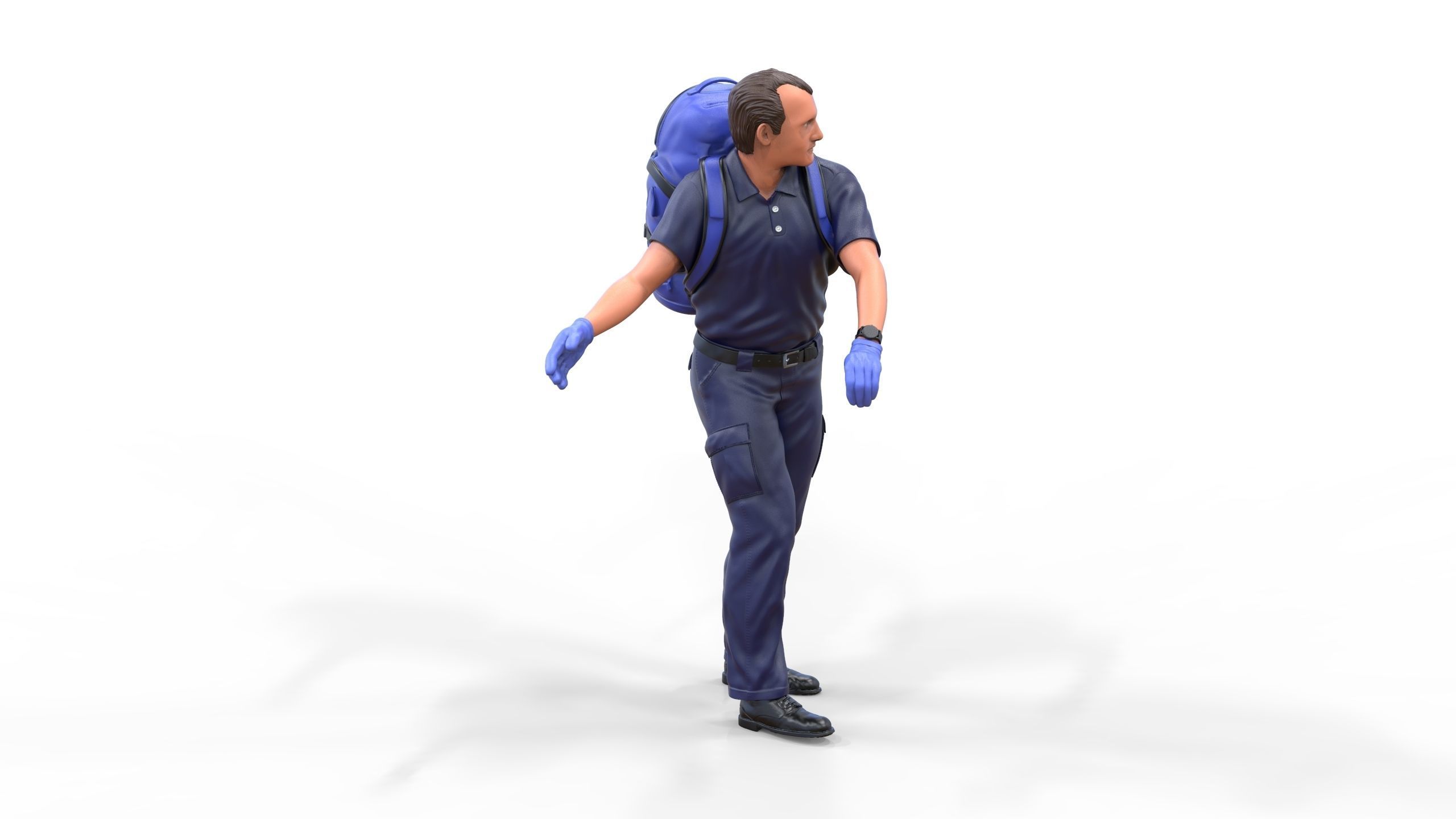 N4 paramedic emergency service with backpack 3D print model_28