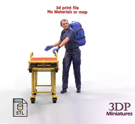 N4 paramedic emergency service with backpack 3D print model N4 paramedic emergency service with backpack 3D print model