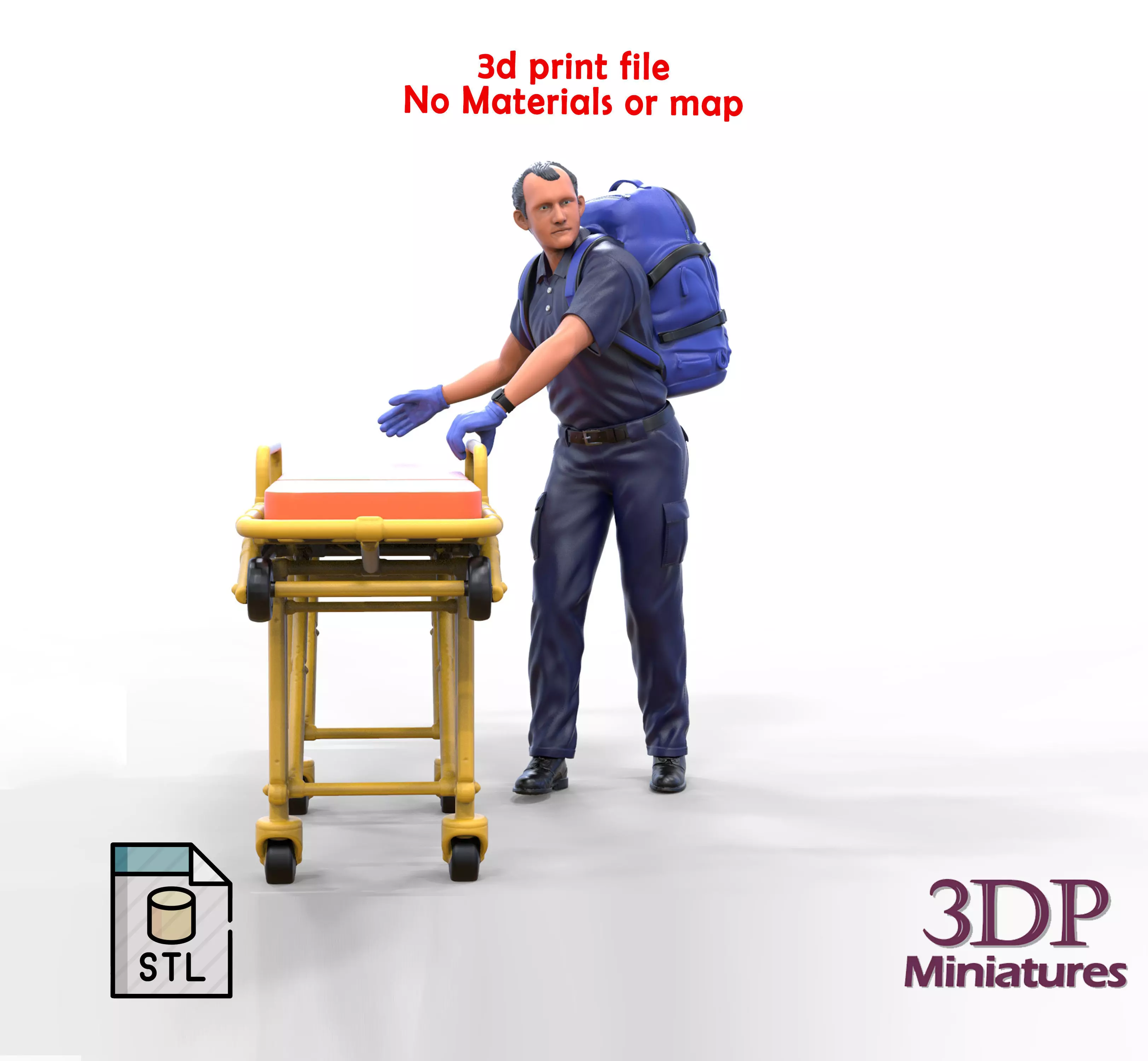 N4 paramedic emergency service with backpack 3D print model_0