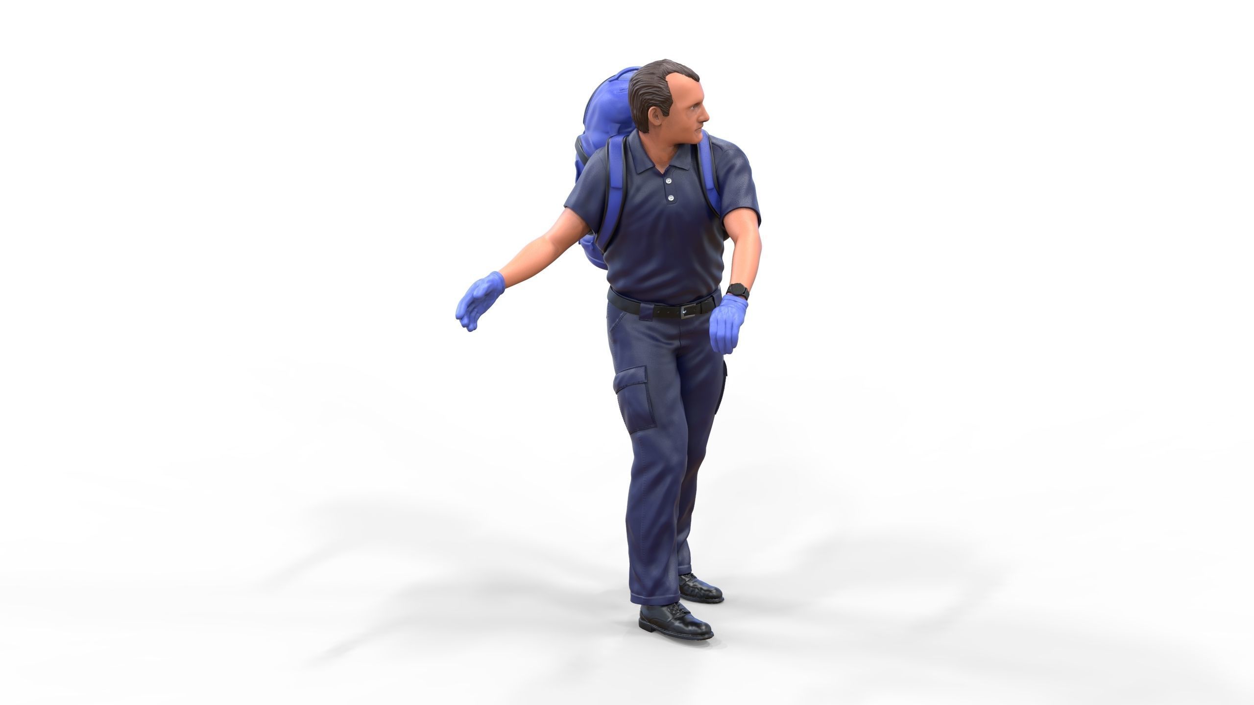 N4 paramedic emergency service with backpack 3D print model_29
