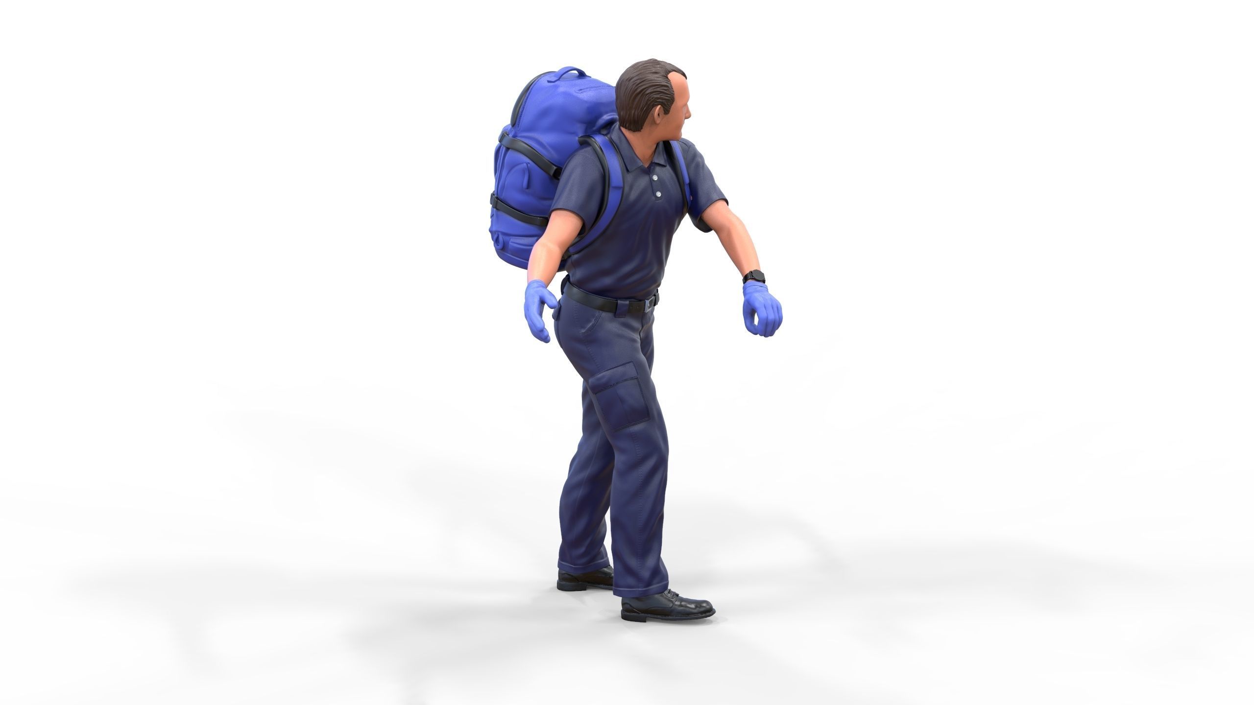 N4 paramedic emergency service with backpack 3D print model_25