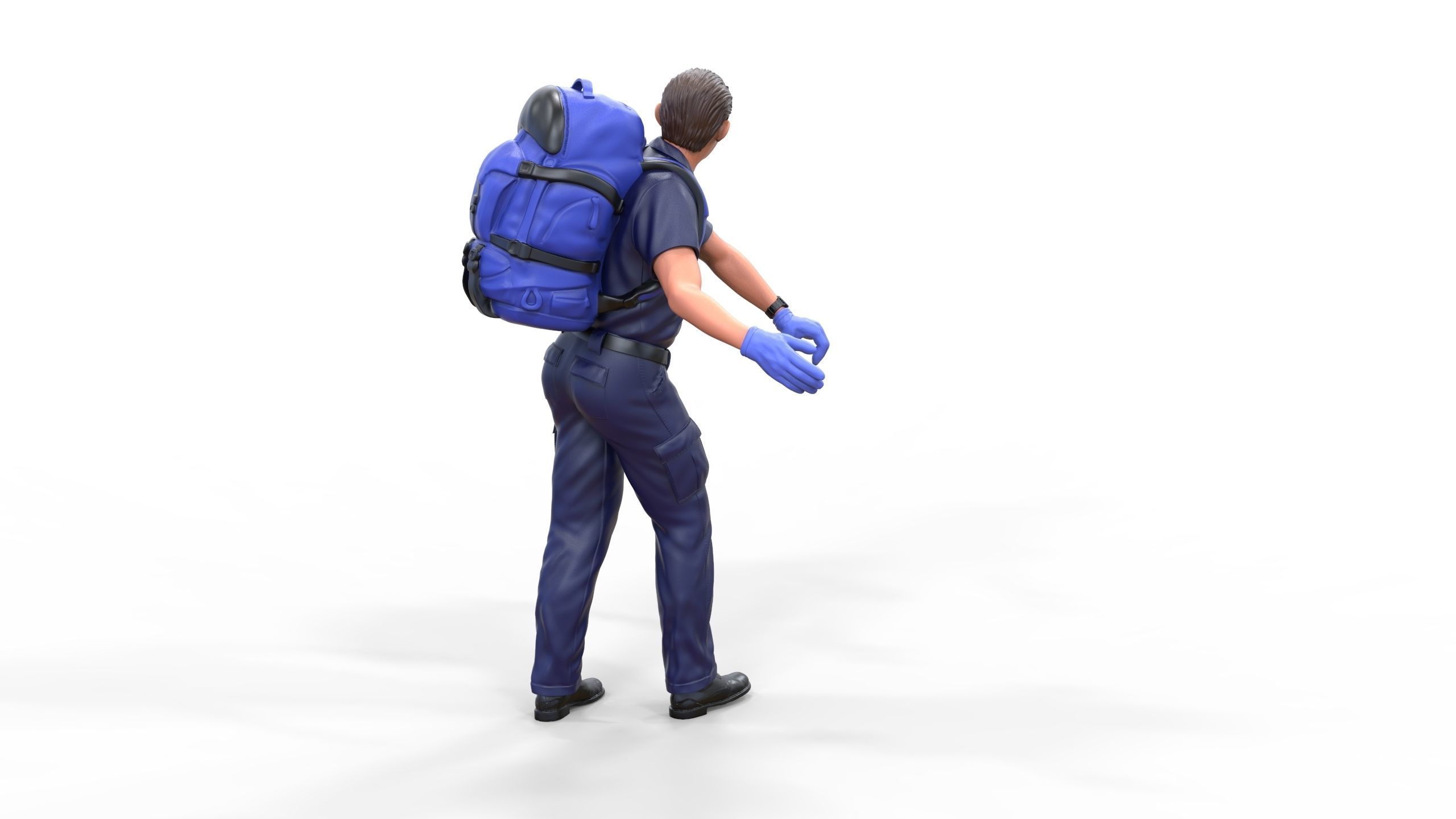 N4 paramedic emergency service with backpack 3D print model_19