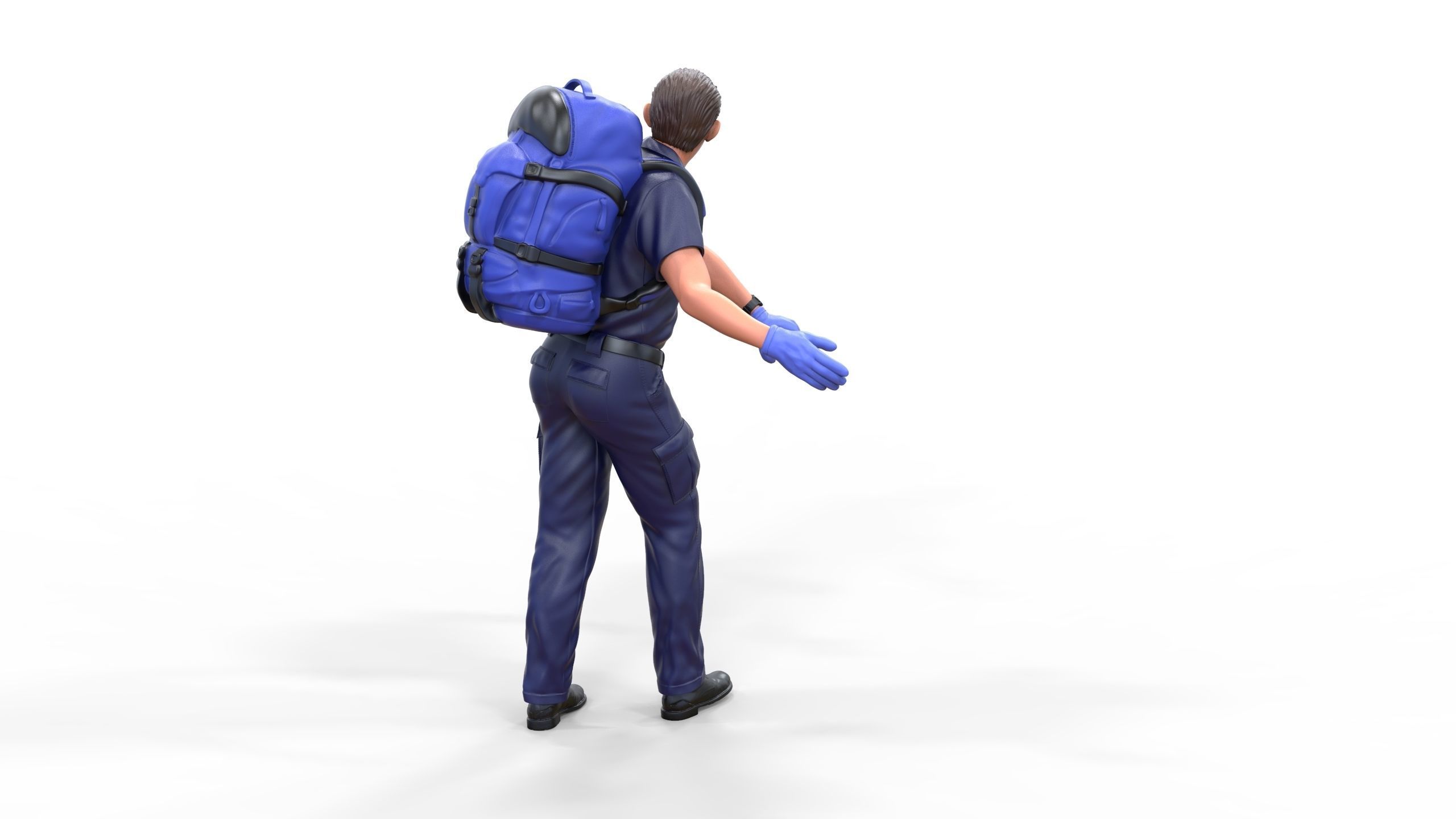 N4 paramedic emergency service with backpack 3D print model_17